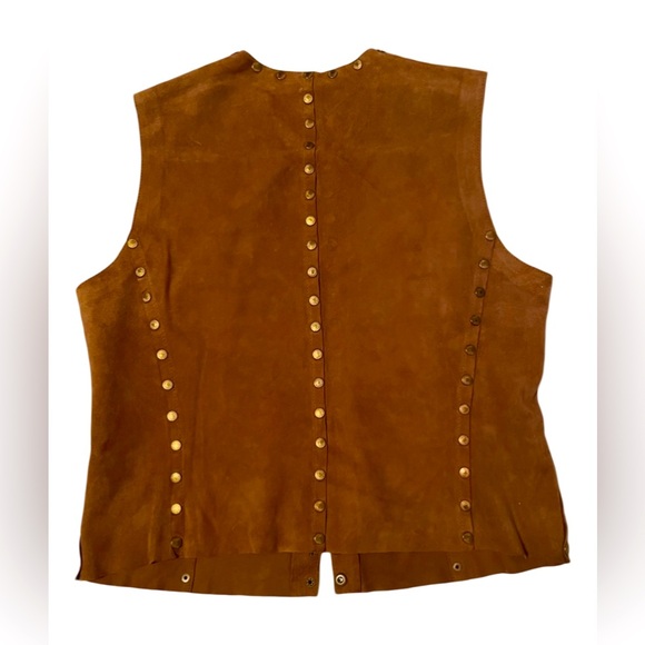 Vtg Studded Suede Vest - Picture 4 of 7